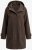 Ulla Popken 851803 Duffelcoat Donkerbruin - Jassen - Jassen in grote maten