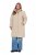 Ulla Popken 851811 Gewatteerde jas Beige - Jassen - Jassen in grote maten