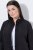 Ulla Popken 852076 Doorgestikte crêpe jas met opstaande kraag Zwart - Jassen - Damesjassen in grote maten