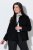 Ulla Popken 852167 Blazer met overhemdkraag Zwart - Blazers - Blazers in grote maten voor dames