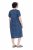Ulla Popken 852214 Gestreepte midi-jurk Donkerblauw - Midi jurken - Midi jurken in grote maten