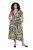 Ulla Popken 852257 Bedrukte maxi-jurk Taupe - Maxi jurken - Maxi jurken in grote maten