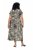 Ulla Popken 852257 Bedrukte maxi-jurk Taupe - Maxi jurken - Maxi jurken in grote maten