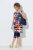 Ulla Popken 852308 Gestreepte jersey jurk Donkerblauw - Jersey jurken - 