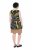 Ulla Popken 852329 Gestreepte jersey jurk Olijfgroen - Jersey jurken - 
