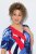Ulla Popken 852394 Midi-jurk met korte mouwen en V-hals Donkerblauw - Midi jurken - Midi jurken in grote maten