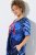 Ulla Popken 852394 Midi-jurk met korte mouwen en V-hals Donkerblauw - Midi jurken - Midi jurken in grote maten