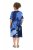 Ulla Popken 852394 Midi-jurk met korte mouwen en V-hals Donkerblauw - Midi jurken - Midi jurken in grote maten