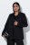 Ulla Popken 852498 Blazer met één knoop en strass Zwart - Blazers - Blazers in grote maten voor dames