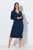 Ulla Popken 852526 Nachthemd met overhemdkraag Donkerblauw - Nachthemden - 