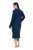 Ulla Popken 852526 Nachthemd met overhemdkraag Donkerblauw - Nachthemden - 
