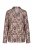 Ulla Popken 852649 Pyjama met print en overhemdkraag Bruin - Pyjama's en Loungewear - 