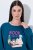 Ulla Popken 852710 Loungetrui met lange mouwen Petrol - Pyjama's en Loungewear - 