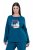 Ulla Popken 852710 Loungetrui met lange mouwen Petrol - Pyjama's en Loungewear - 
