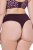 Ulla Popken 852758 Bedrukte strings 5-pack Pruim - Slips - 