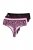 Ulla Popken 852758 Bedrukte strings 5-pack Pruim - Slips - 