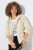 Ulla Popken 852802 Corduroy jack Gebroken wit - Jassen - Damesjassen in grote maten