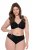 Ulla Popken 853040 Boxershorts met kant Zwart - Slips - 
