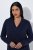 Ulla Popken 853077 Gebreide jurk met lange mouwen Donkerblauw - Gebreide jurken - 