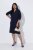 Ulla Popken 853077 Gebreide jurk met lange mouwen Donkerblauw - Gebreide jurken - 