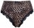 Ulla Popken 853106 Strings met dierenprint Zwart - Slips - 