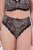 Ulla Popken 853106 Strings met dierenprint Zwart - Slips - 