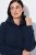 Ulla Popken 853353 Loungejurk met capuchon Donkerblauw - Pyjama's en Loungewear - 