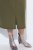 Ulla Popken 853510 Midi-jurk met zakken Kaki - Midi jurken - Midi jurken in grote maten