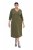 Ulla Popken 853510 Midi-jurk met zakken Kaki - Midi jurken - Midi jurken in grote maten