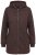 Ulla Popken 853577 Gebreide fleecejas met capuchon en print Mahoniebruin - Fleecekleding - 