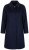Ulla Popken 853646 Wollen jas met overhemdkraag Donkerblauw - Jassen - Jassen in grote maten