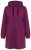 Ulla Popken 853652 Sweatjurk met lange mouwen en capuchon Bessenrood - Kleedjes - Jurken in alle maten