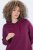Ulla Popken 853652 Sweatjurk met lange mouwen en capuchon Bessenrood - Kleedjes - Jurken in alle maten