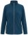 Ulla Popken 853668 Fleecejas met opstaande kraag Petrol - Fleecekleding - 