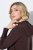 Ulla Popken 853669 Gebreide jurk met lange mouwen en capuchon Mahoniebruin - Gebreide jurken - 