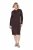 Ulla Popken 853669 Gebreide jurk met lange mouwen en capuchon Mahoniebruin - Gebreide jurken - 