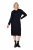 Ulla Popken 853669 Sweatjurk met lange mouwen en capuchon Donkerblauw - Sweatjurken - 