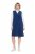 Ulla Popken 853697 Mouwloze corduroy jurk met V-hals Donkerblauw - Zomerjurken - Zomerjurken in grote maten