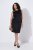 Ulla Popken 853766 Mouwloze bodycon jurk met strass Zwart - Zomerjurken - Zomerjurken in grote maten