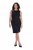 Ulla Popken 853766 Mouwloze bodycon jurk met strass Zwart - Zomerjurken - Zomerjurken in grote maten