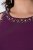 Ulla Popken 853766 Bodycon jurk met strass Pruim - Avondjurken - Avondjurken in grote maten