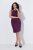 Ulla Popken 853766 Bodycon jurk met strass Pruim - Avondjurken - Avondjurken in grote maten