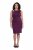 Ulla Popken 853766 Bodycon jurk met strass Pruim - Avondjurken - Avondjurken in grote maten