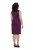 Ulla Popken 853766 Bodycon jurk met strass Pruim - Avondjurken - Avondjurken in grote maten