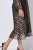 Ulla Popken 853788 Chiffon jurk met dierenprint Lichtbruin - Maxi jurken - Maxi jurken in grote maten