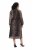 Ulla Popken 853788 Chiffon jurk met dierenprint Lichtbruin - Maxi jurken - Maxi jurken in grote maten