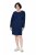 Ulla Popken 853877 Gebloemde sweatjurk Donkerblauw - Kleedjes - Jurken in alle maten