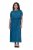 Ulla Popken 854031 Mouwloze maxi-jurk Petrol - Maxi jurken - Maxi jurken in grote maten
