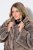 Ulla Popken 854617 Jas van imitatiebont Beige - Jassen - Damesjassen in grote maten