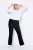 Ulla Popken 854910 Warme stretchbroek met elastische taille Zwart - Stoffen broeken - Wijde stoffen broeken voor dames
